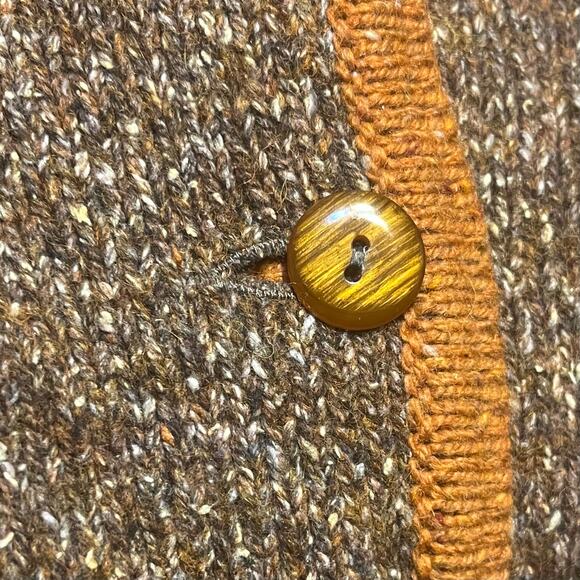 VTG 60s Kerry Traditions Woollen Mills Wool Silk Cardigan Sweater XL Ireland - Picture 5 of 8